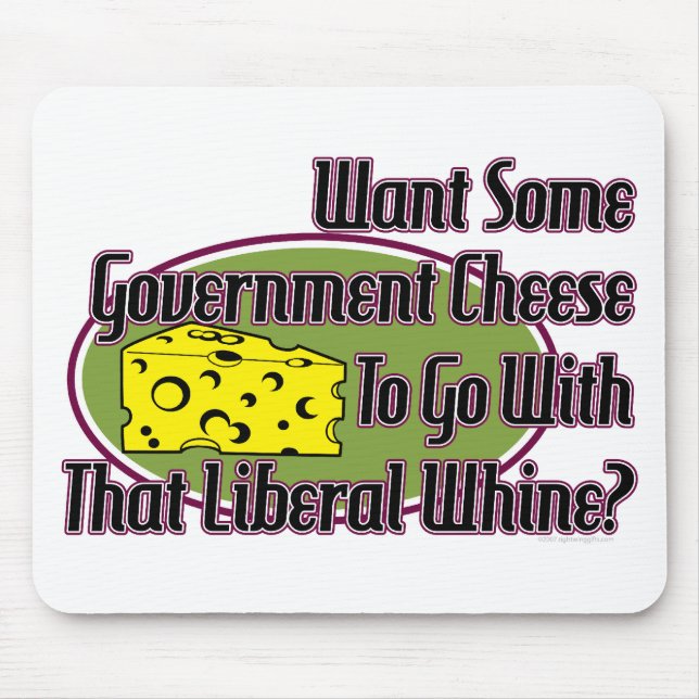Mousepad Queijo do governo e lamentação liberal (Frente)