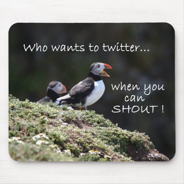 Mousepad Quem quer ao mousemat do twitter (Frente)