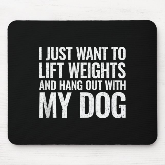Mousepad Quer Acariciar os Cães Presente Divertido para Ama (Frente)