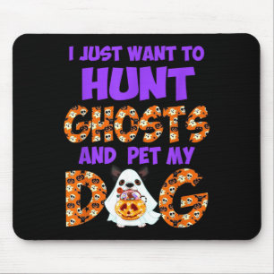 Mousepad Quer Caçar Fantasmas E Acariciar Cachorro Fofo Hal