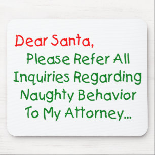 Mousepad Querido Advogado Papai Noel - Carta de Natal Diver