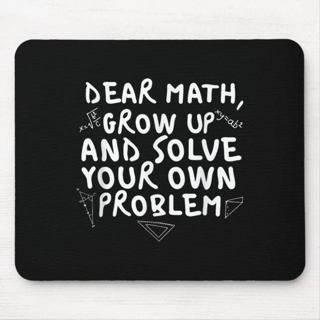 Mousepad Querido Matemático Cresce Engraçado Problema Matem (Frente)