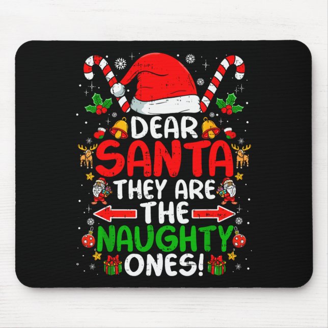 Mousepad Querido Papai Noel Eles São Os Malvados Funny Chri (Frente)