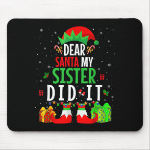 Mousepad Querido Papai Noel Minha Irmã Fez Isso Meninas Cri