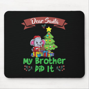 Mousepad Querido Papai Noel O Meu Irmão É Culpado Irmãos Na