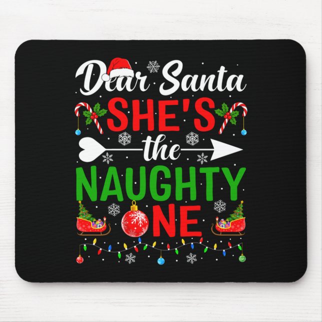 Mousepad Querido Papai Noel, o travesso é o casal de Natal (Frente)