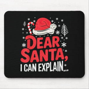 Mousepad Querido Papai Noel Posso Explicar Divertido Cristã