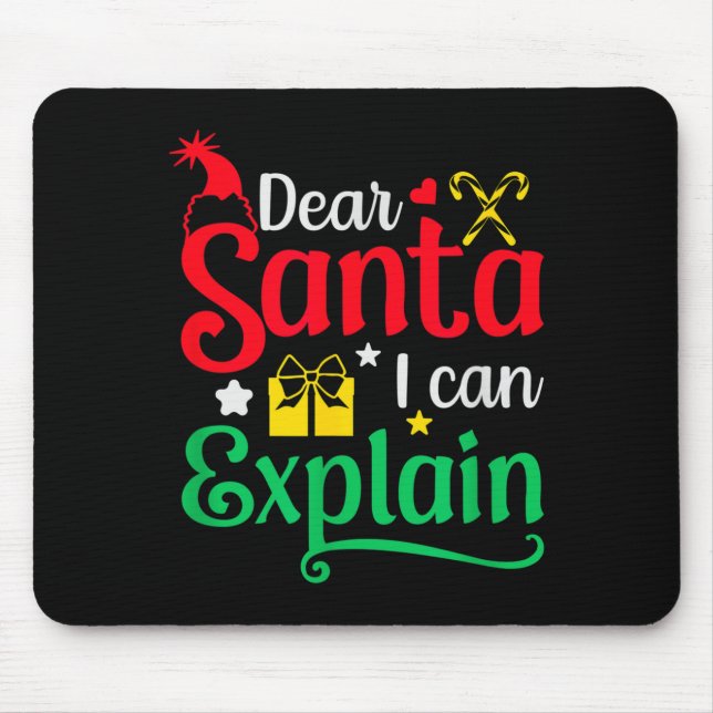 Mousepad Querido Papai Noel Posso Explicar Piadas de Natal  (Frente)