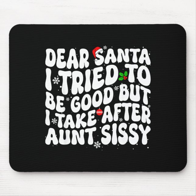 Mousepad Querido Papai Noel, Tentei Ser Bom Mas Saio à Tia  (Frente)