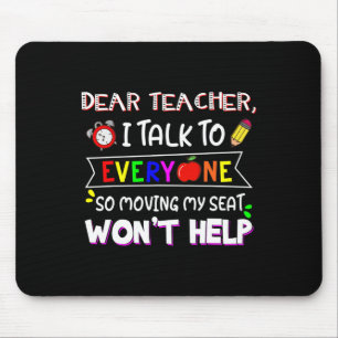 Mousepad Querido professor divertido eu falo com todos Muda