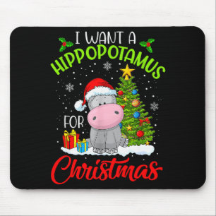 Mousepad Quero um Hipopótamo no Natal