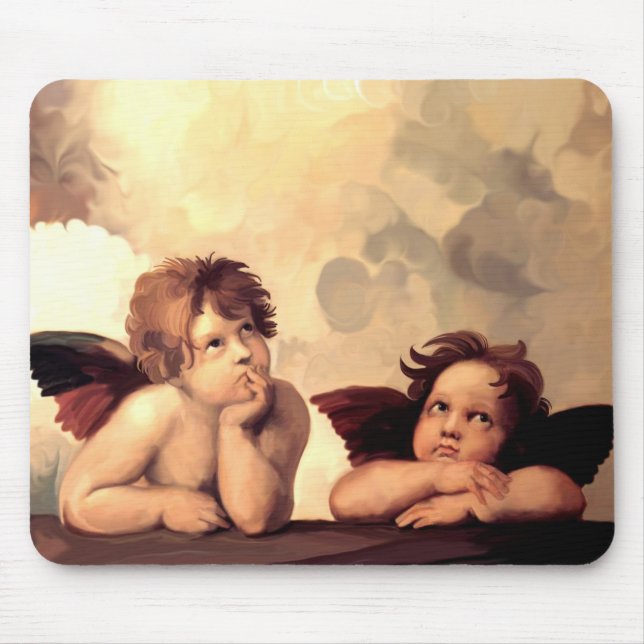 Mousepad Querubins Raffaelo Sanzio de Sistine Madonna (Frente)