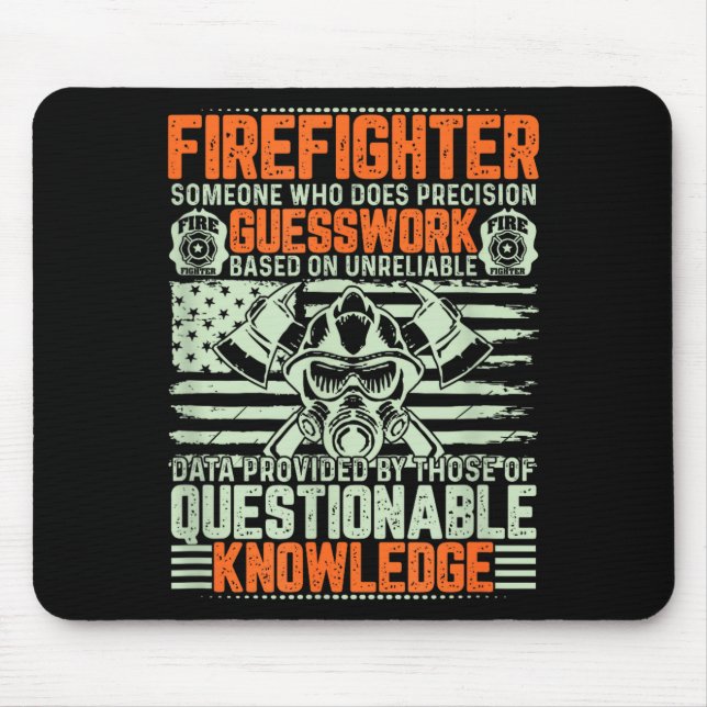 Mousepad Questionable Knowledge Fireman Gift Proud Firefigh (Frente)