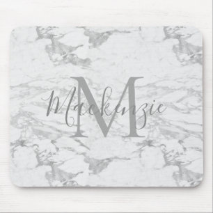 Mousepad Quic Silver Foil Marble Monograma