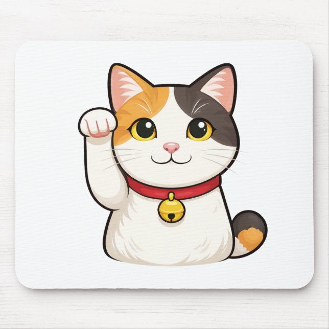 Mousepad Quiet Icons – Lucky Cat (Frente)