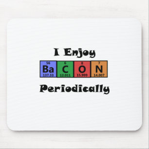 Mousepad Química da ciência do bacon da mesa periódica