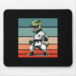 Mousepad Quimono de Karate T.rex Faixa Preta Postura Feroz