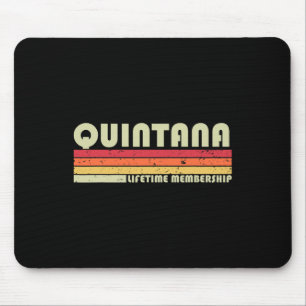 Mousepad Quintana Surname Funny Retro Vintage 90s Aniversár