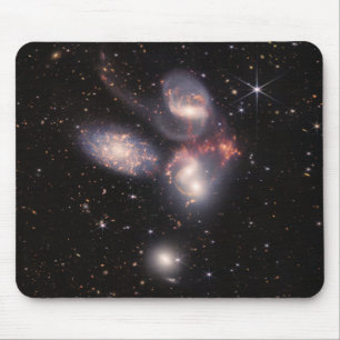 Mousepad Quinze Galáxias do Quinteto de Stephan em campo pr