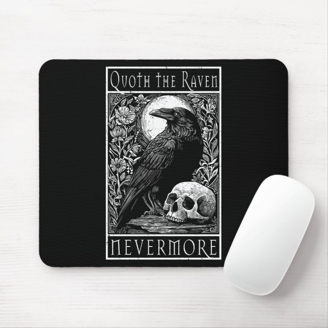 Mousepad Quoth the Raven - Nunca mais - Edgar Allan Poe art (Com mouse)