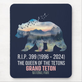Mousepad R.I.P. 399 (1996-2024) Rainha do Urso dos Tetos
