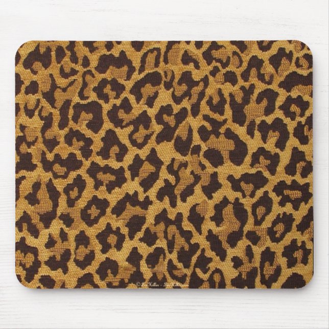 Mousepad RAB Rockabilly Leopard Print Brown Dourado (Frente)