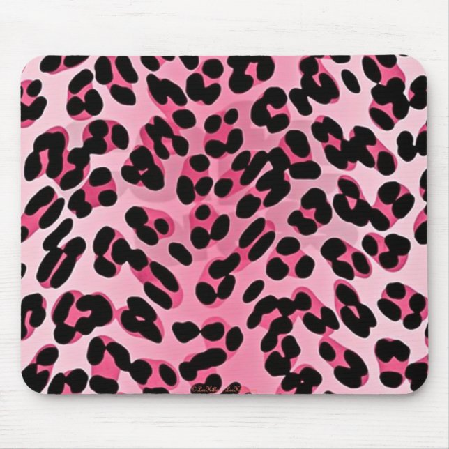 Mousepad RAB Rockabilly Pink Cheetah Impressão (Frente)