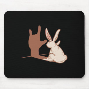 Mousepad Rabbit Asl Gesto de Mão surdo Audição Perda de Awa