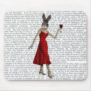 Mousepad Rabbit em vestido vermelho