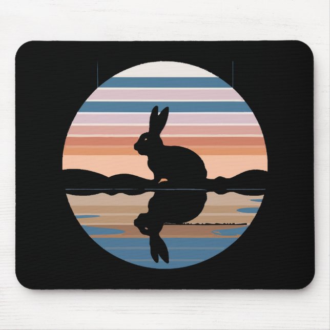 Mousepad Rabbit Retro Sunset (Frente)