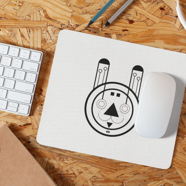 Mousepad Rabbit Usagi Zodiac Sign (Add a touch of zodiac charm to your desk with this sleek Usagi Rabbit mousepad.)