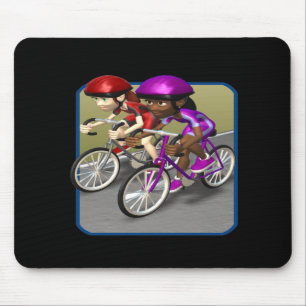 Mousepad Raça da bicicleta das mulheres