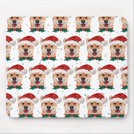 Mousepad Raça de Cachorro Shiba Inu Estrelas de Natal
