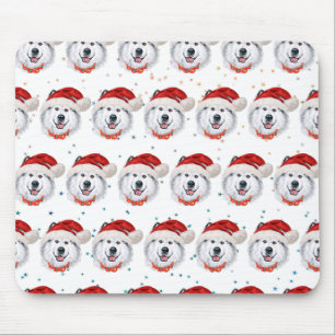 Mousepad Raça de Cão Malamute do Alasca Estrelas de Natal