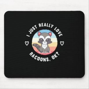 Mousepad Raccoon Lover Eu Adoro Raccoons