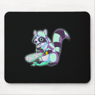 Mousepad Raccoon Trash Panda Scary Vaporwave 80s Animal Spo