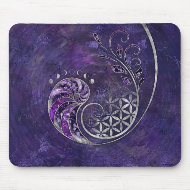 Mousepad Rácio do ouro - Ornamento Geométrico Sagrado (Frente)
