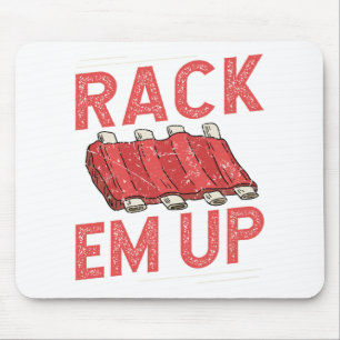 Mousepad Rack-em-cima Frisas CHURRASCO Pão Pão-Pão Curto Tr