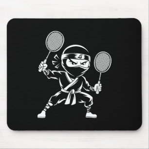 Mousepad Racket Shuttle Racquet - Jogador Dminton Ninja