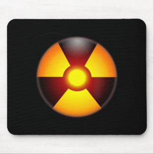 Mousepad Radiação nuclear de advertência