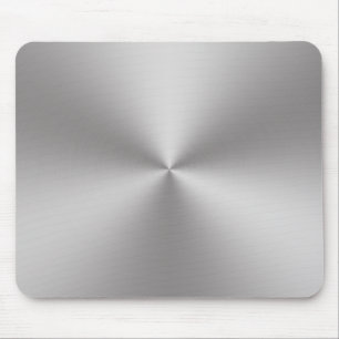 Mousepad Radial escovado prata do olhar do metal