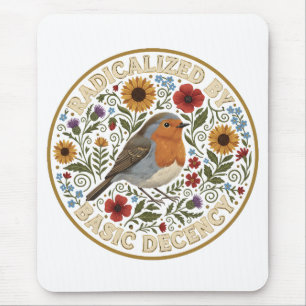 Mousepad Radicalizado pela Decência Básica Desenho de Pássa