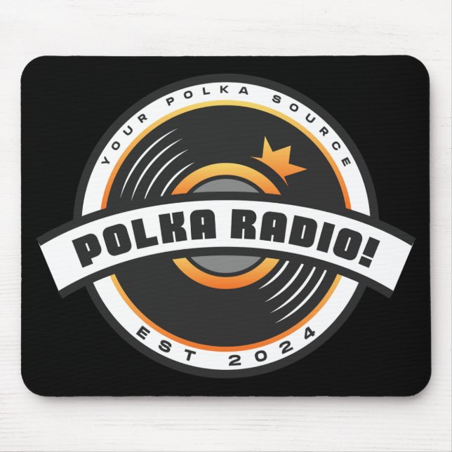 Mousepad Rádio Polka (Preto) (Frente)