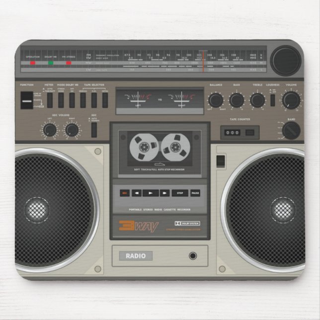 Mousepad Rádio retro (Frente)