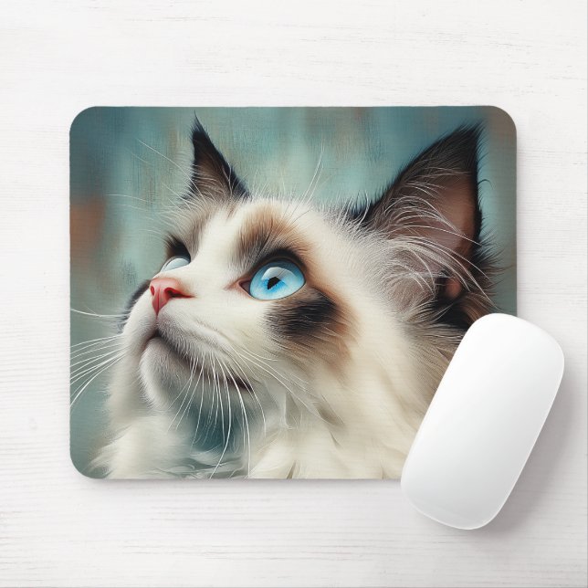 Mousepad Ragdoll cat (Com mouse)