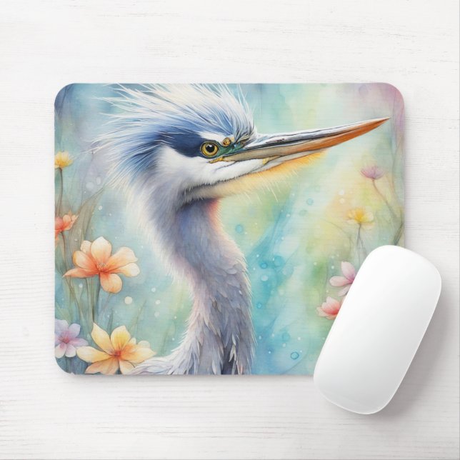 Mousepad Rainbow Birds Blue Heron 1 (Com mouse)