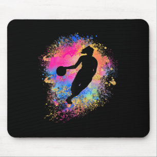 Mousepad Rainbow Bysketbyll Silhouette Female Team Girls