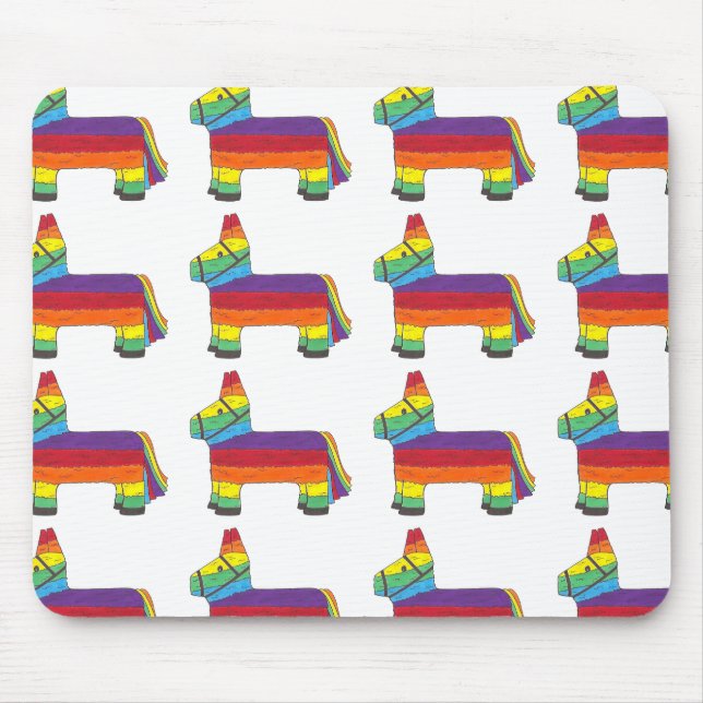 Mousepad Rainbow Donkey Partido Piñata Favor Fiesta Celebra (Frente)