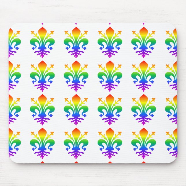 Mousepad Rainbow Fleur-de-lis (Frente)