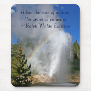 Mousepad Rainbow Geyser Yellowstone com Citação Familiar